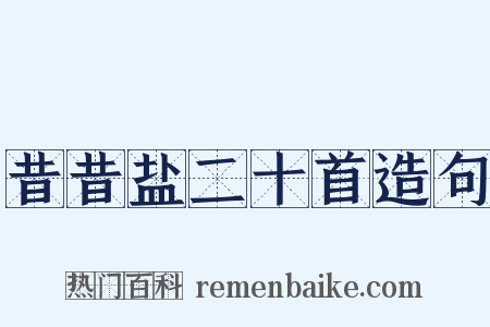 昔昔盐二十首造句是什么意思的图片